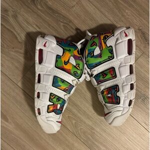 Air more uptempo “Peace Love, Basketball” size 8.5